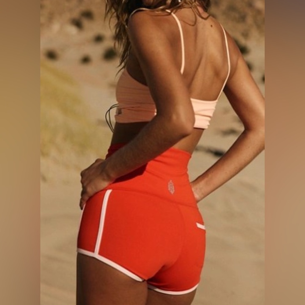 Free people island time short orange flame combo